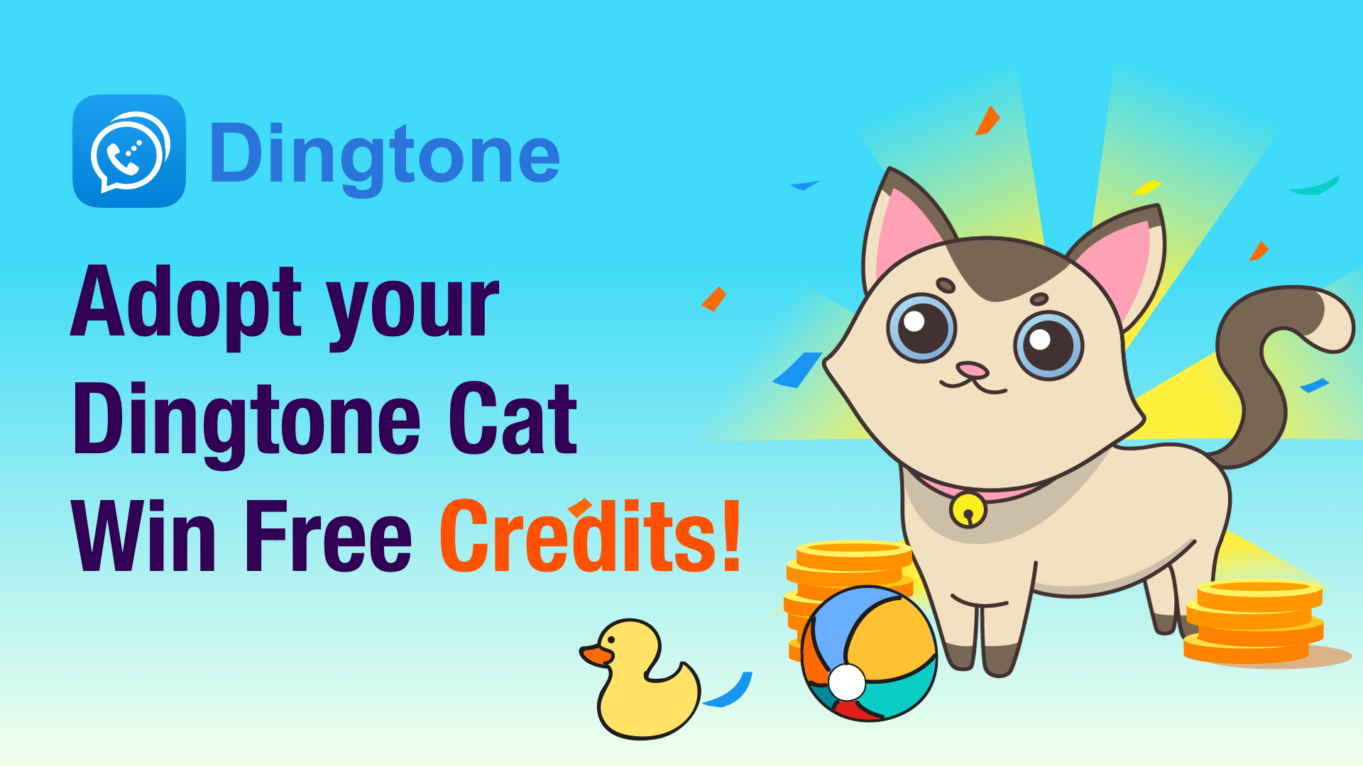 adopt your dingtone cat win free credits